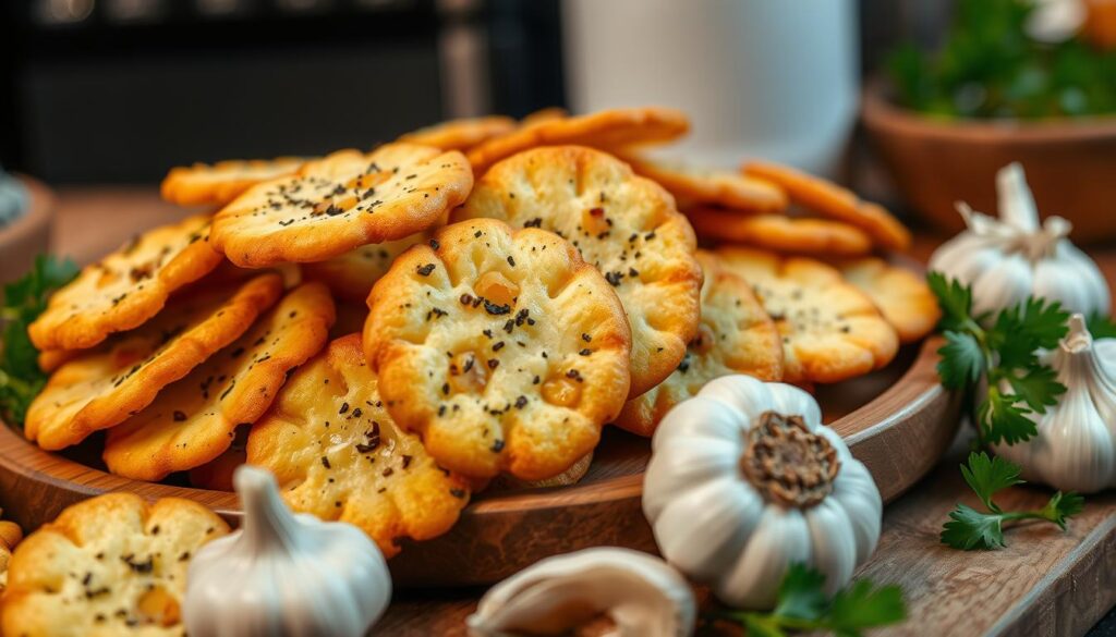 Cheesy Garlic Crackers