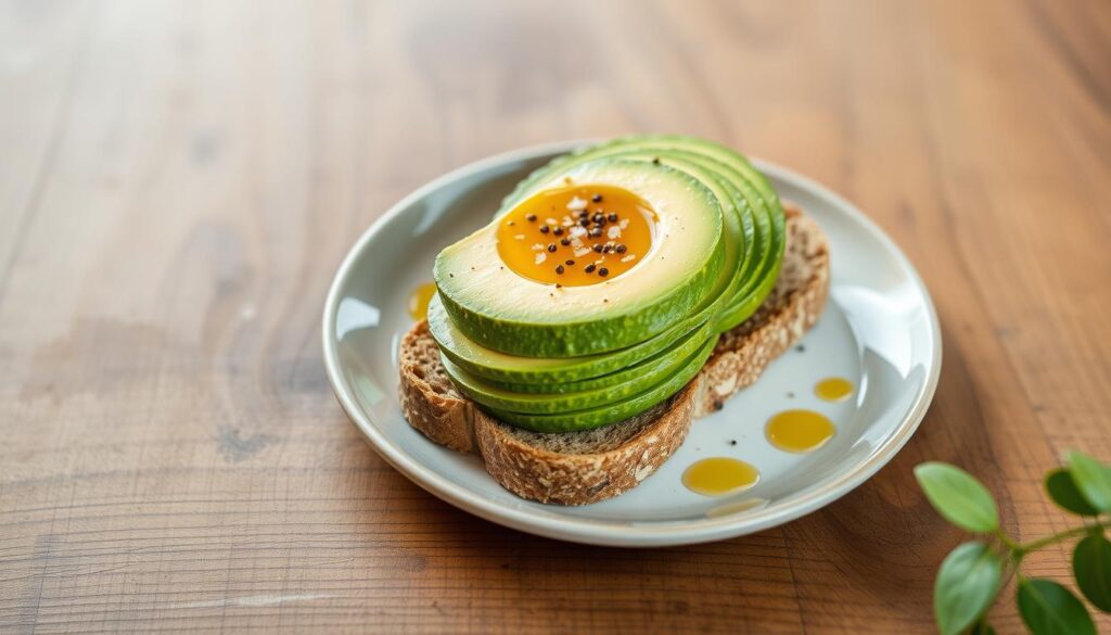 avocado on whole-grain bread