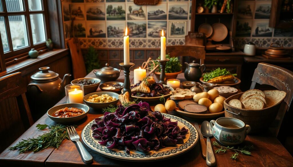 history of traditional German food with Rotkohl