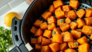 air fryer roasted sweet potatoes recipe