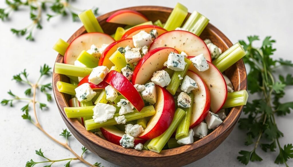 celery salad with apples and blue cheese