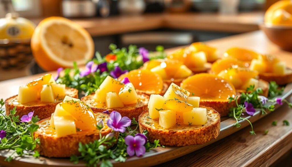 Pineapple-Orange Crostini