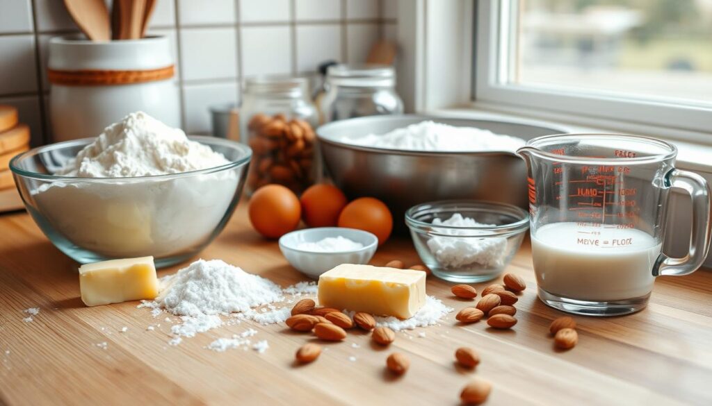 ingredients for almond buns