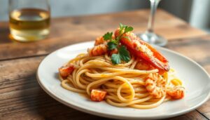 Creamy Lobster Linguine