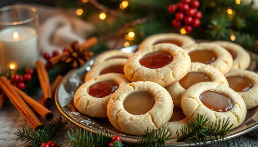 Eggnog Thumbprints cookies