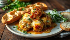 French Onion Chicken Meatballs