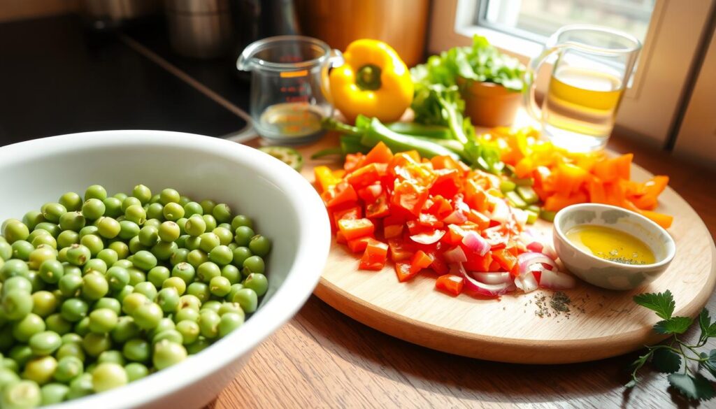 Green Pea Salad Preparation Steps Green Pea Salad Preparation Steps
