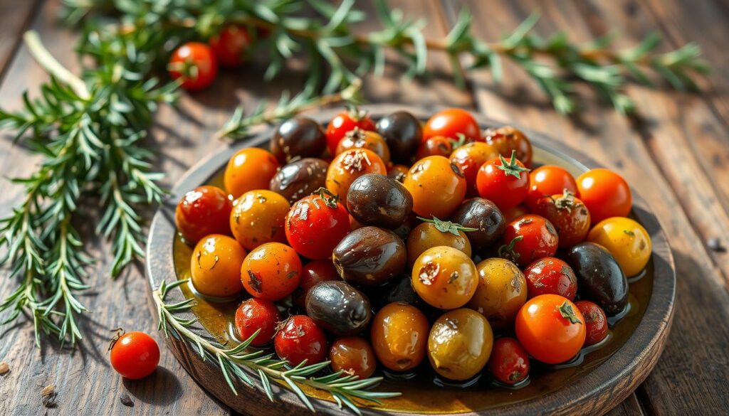 Herb-Roasted Olives & Tomatoes