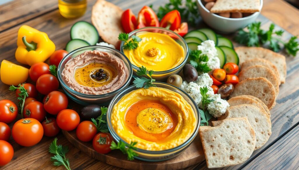 Mediterranean Hummus Platter Salad