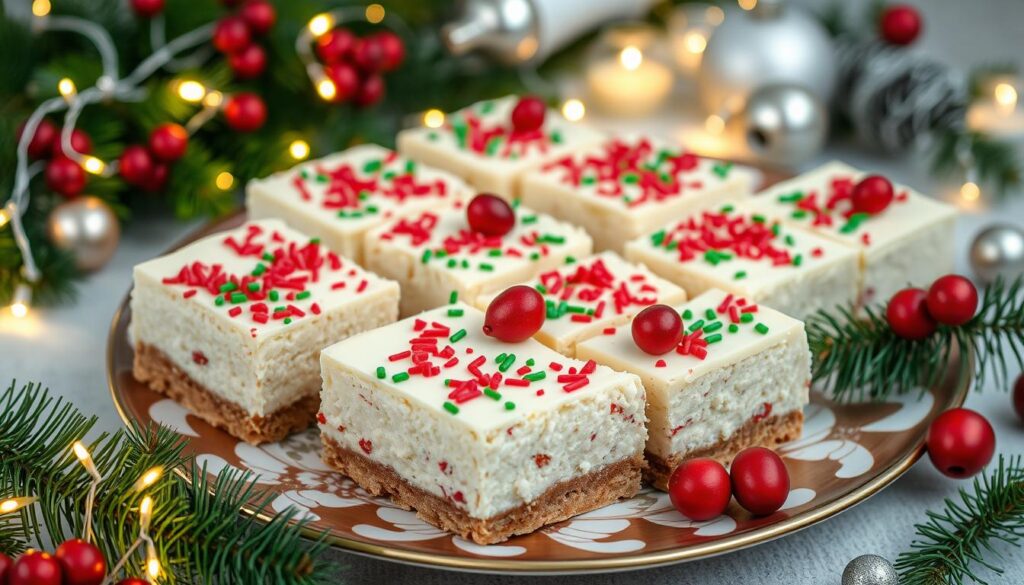 christmas cheesecake squares