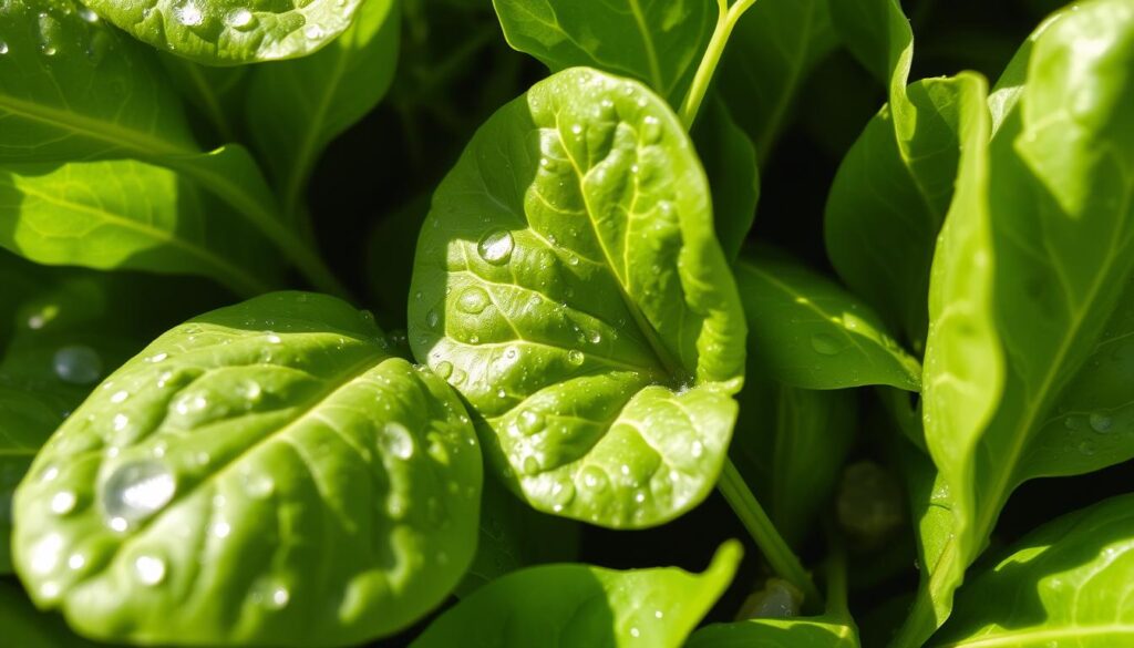 fresh spinach leaves