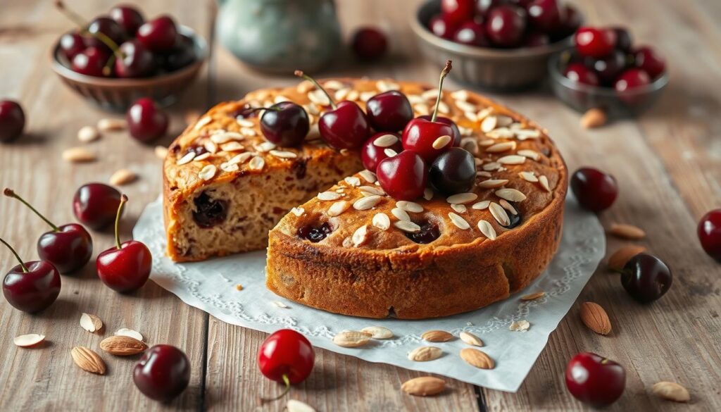 gluten-free cherry almond cake