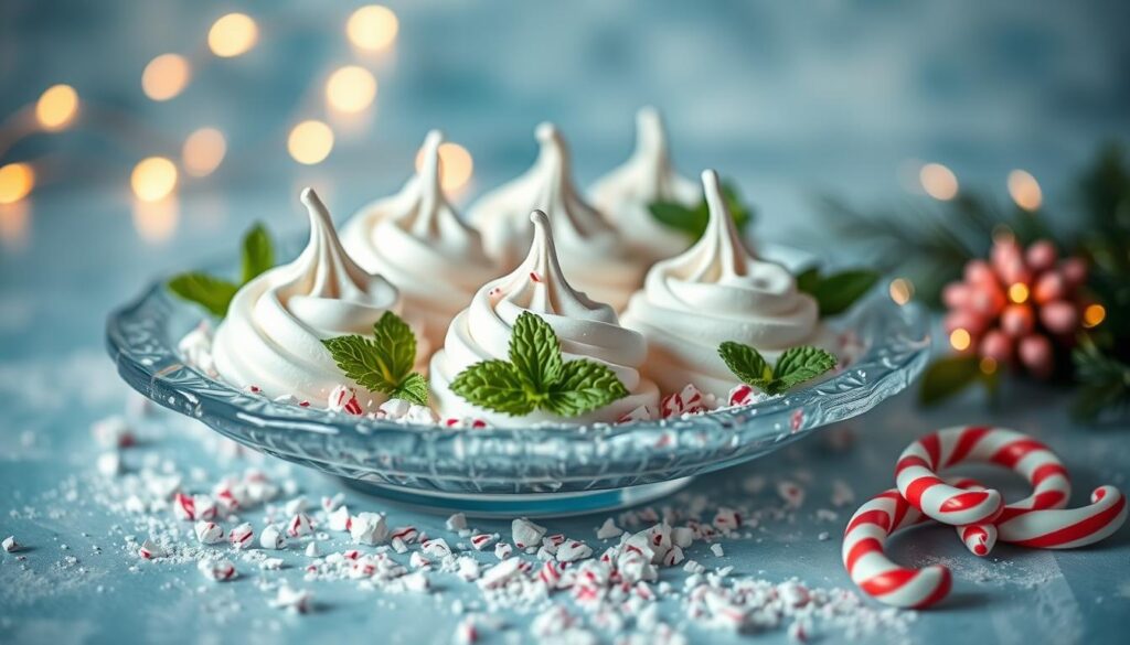 minty meringue kisses