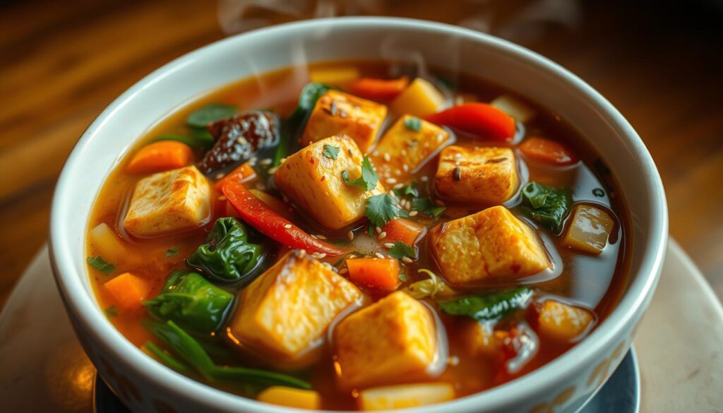 roasted tofu soup