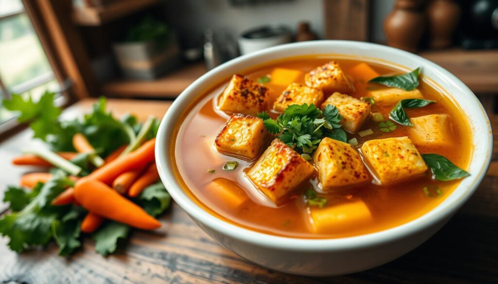 roasted tofu soup