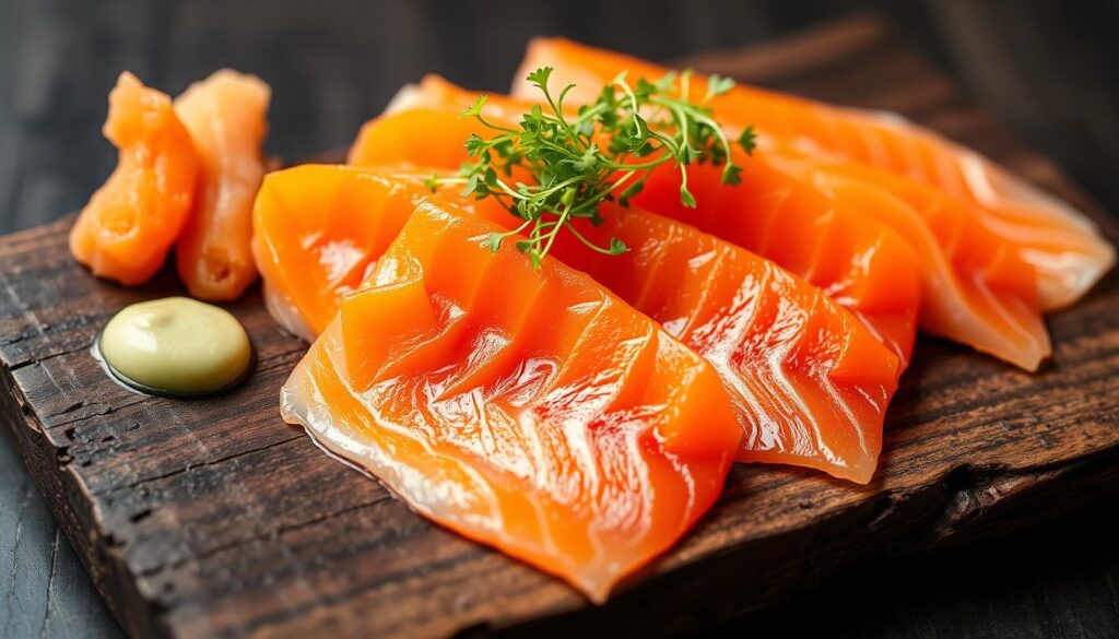 salmon sashimi