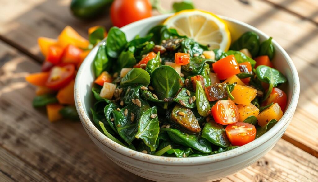 simple spinach bowl recipe