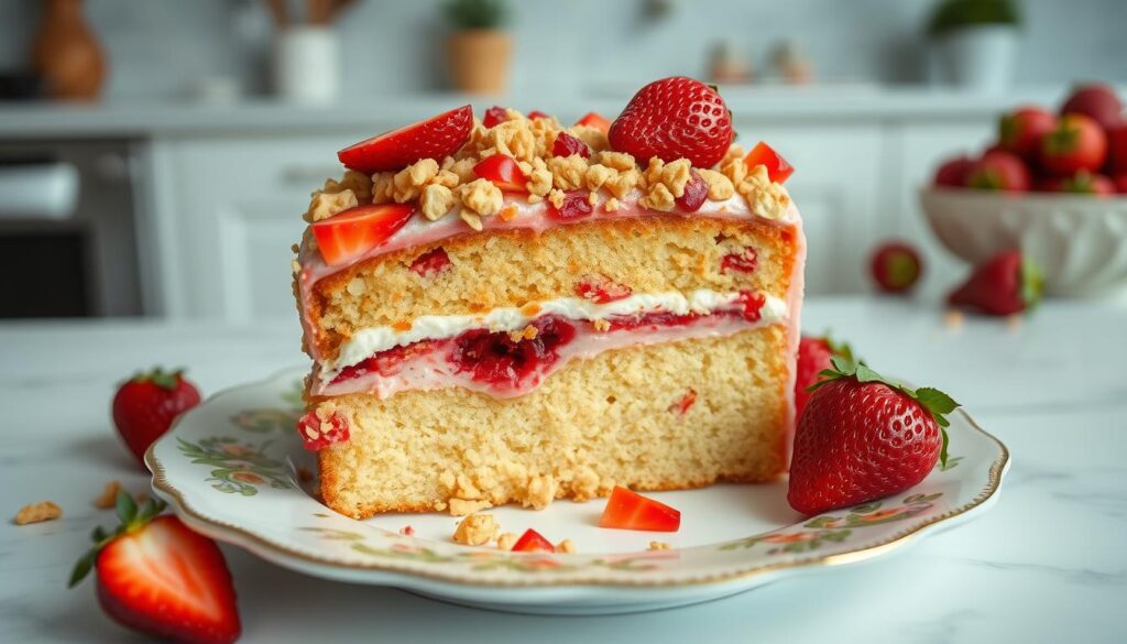 strawberry crunch cake​ recipe