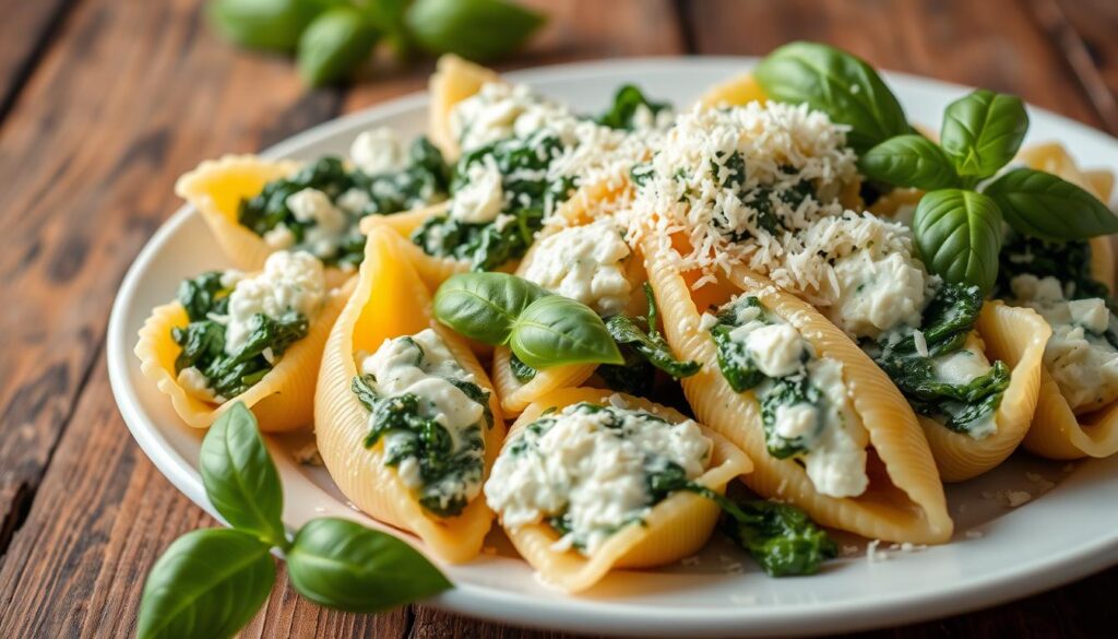 Cottage Cheese and Spinach Stuffed Shells