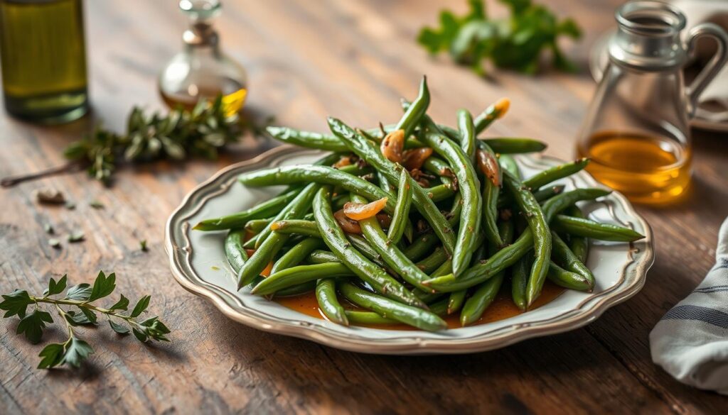 French green beans in classical cuisine