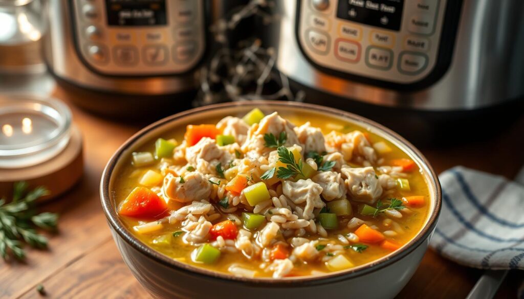 Instant Pot Chicken and Wild Rice Soup