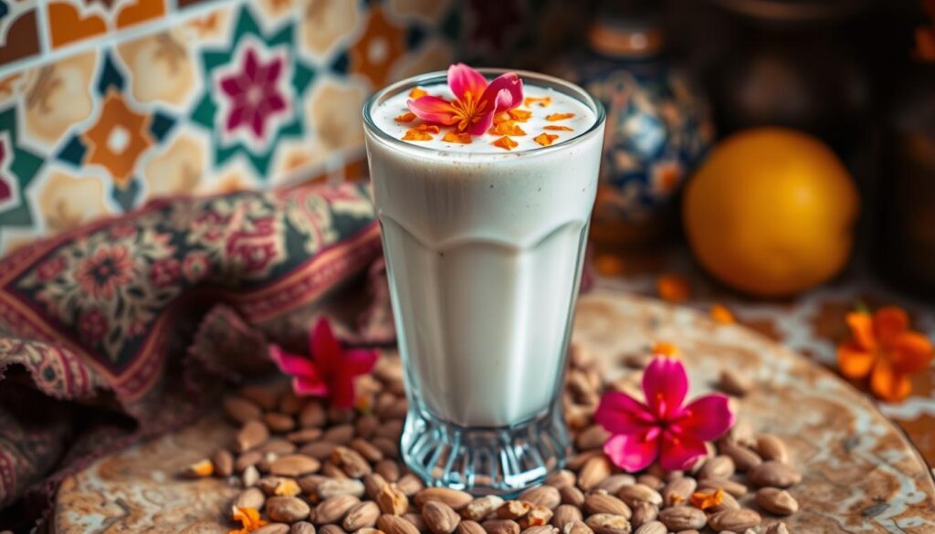 Moroccan Almond Milkshake with Orange Flower Water