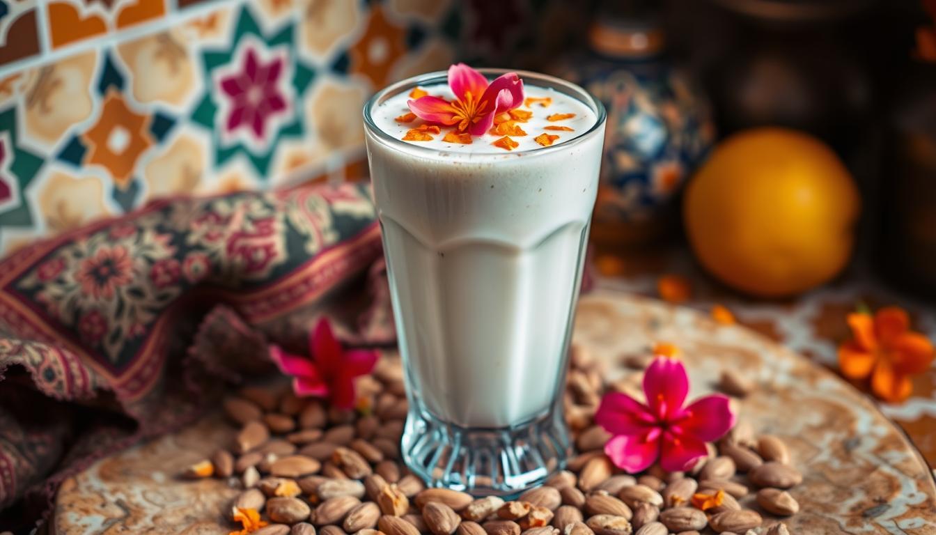 Moroccan Almond Milkshake with Orange Flower Water