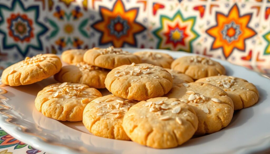 Moroccan Almond & Sesame Shortbread Cookies