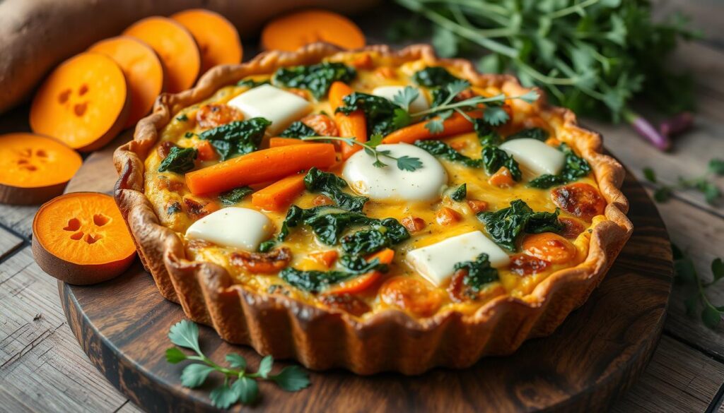 Sweet Potato Crust Quiche recipe