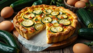 Zucchini and Parmesan Quiche recipe
