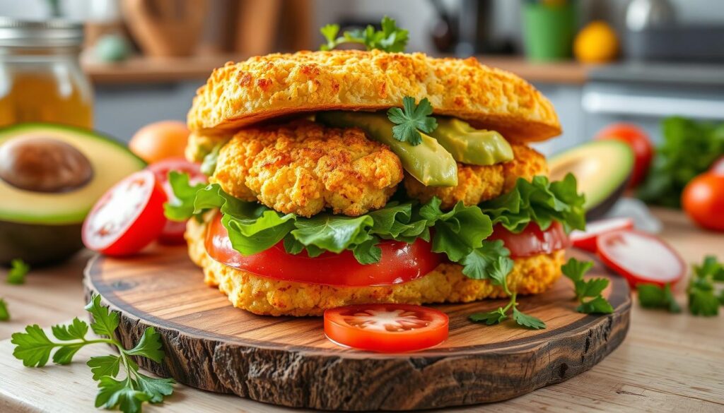 healthy crispy sandwich