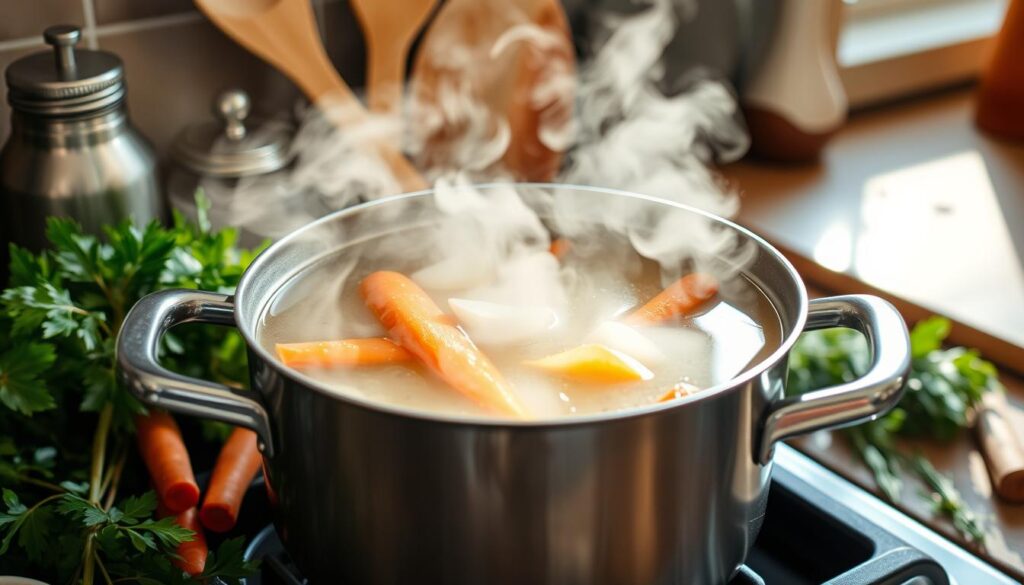 homemade chicken broth