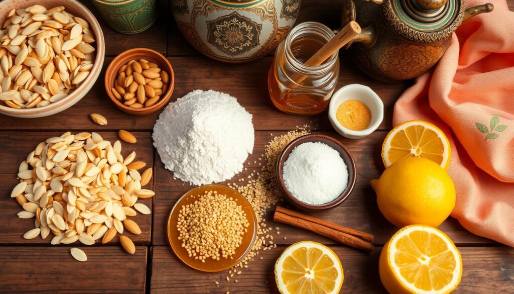 ingredients for Moroccan cookies