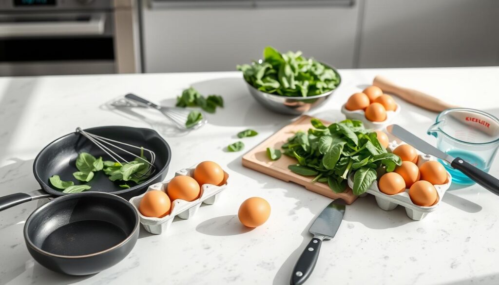 kitchen tools for low-carb spinach egg recipes