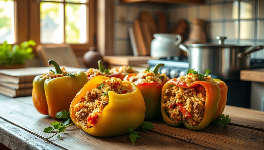 nostalgic stuffed bell peppers