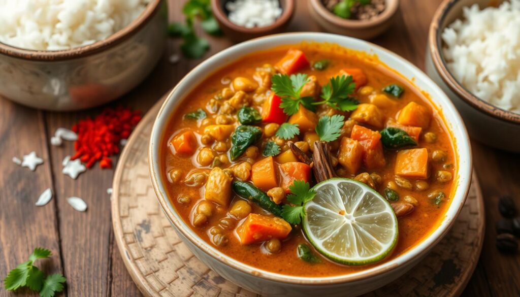 vegan curry with lentils