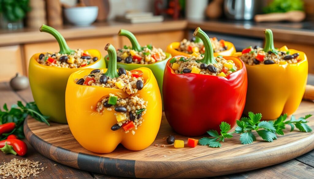 vegetarian stuffed bell peppers vegetarian stuffed bell peppers
