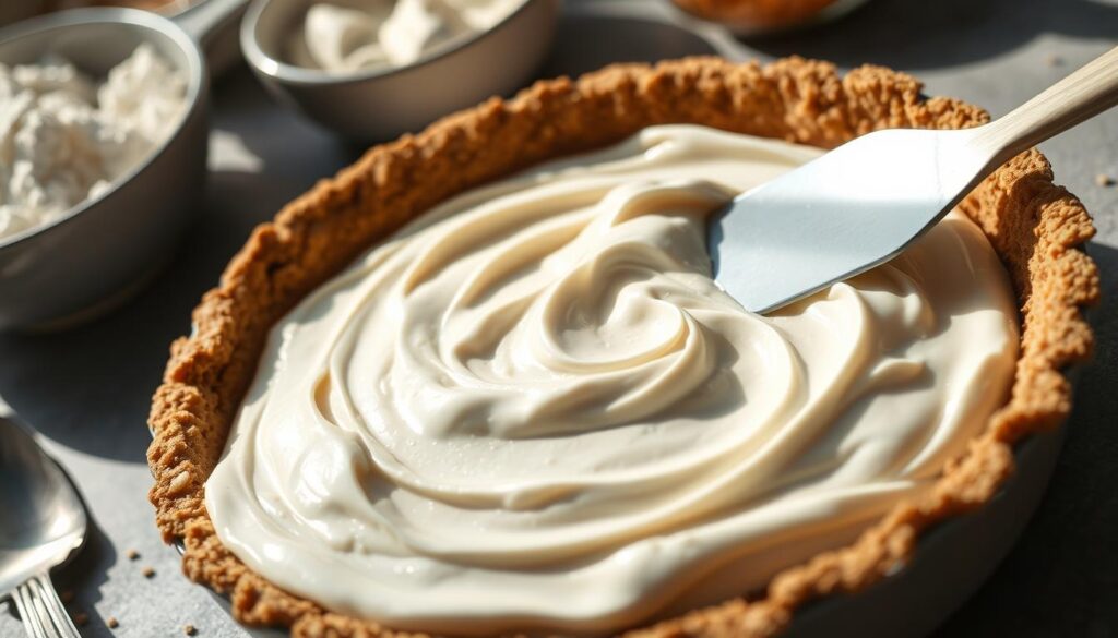 No-Bake Cream Cheese Pie Preparation