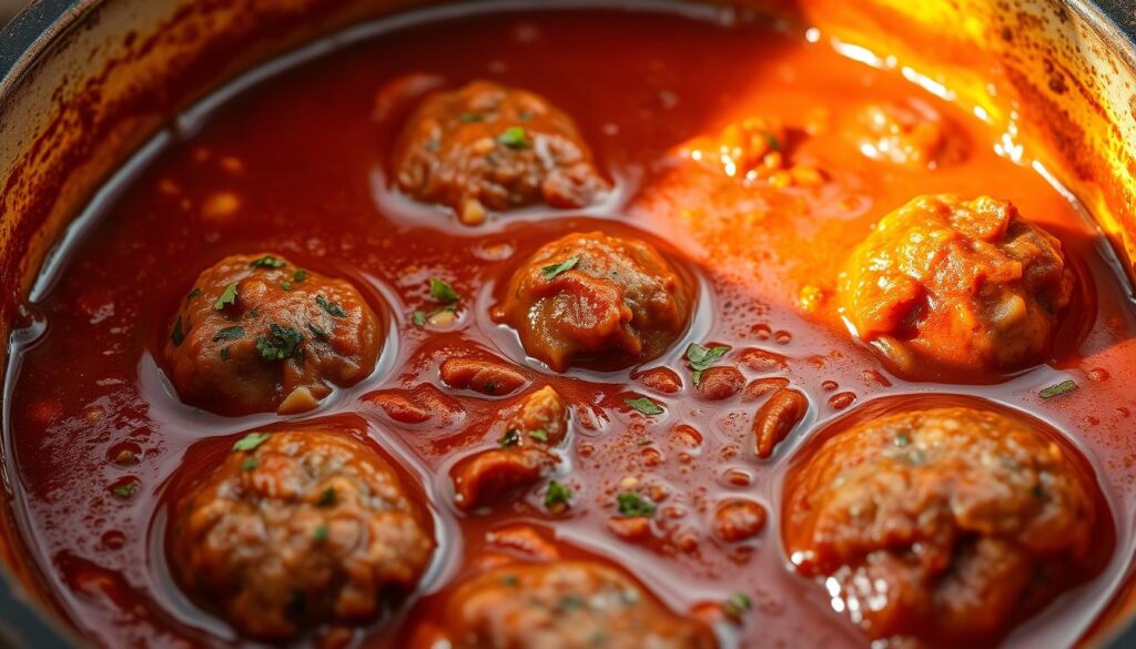 flavorful lamb meatball sauce