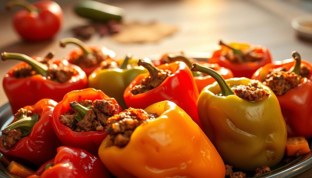 Middle Eastern Lamb Stuffed Peppers