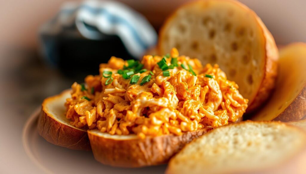 Buffalo Chicken Dip with Bread