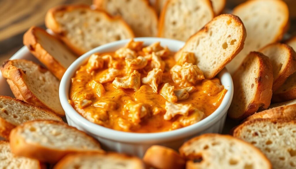 Buffalo Chicken Dip with Bread
