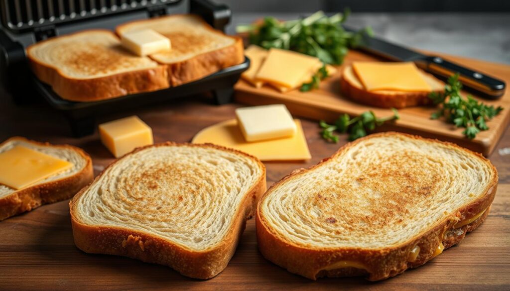 Grilled Cheese Panini Preparation Grilled Cheese Panini Preparation