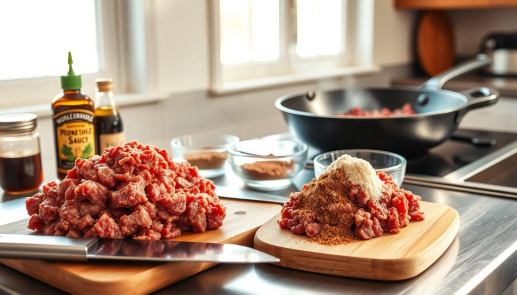 Ground Beef Preparation for Sloppy Joes Ground Beef Preparation for Sloppy Joes