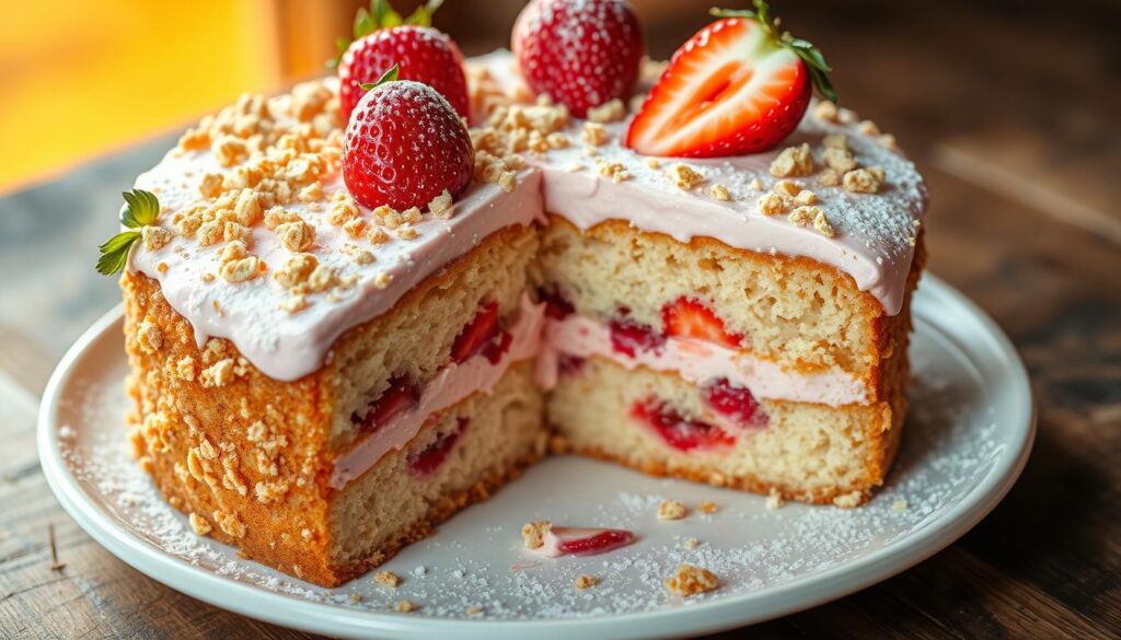 Nostalgic Strawberry Crunch Cake