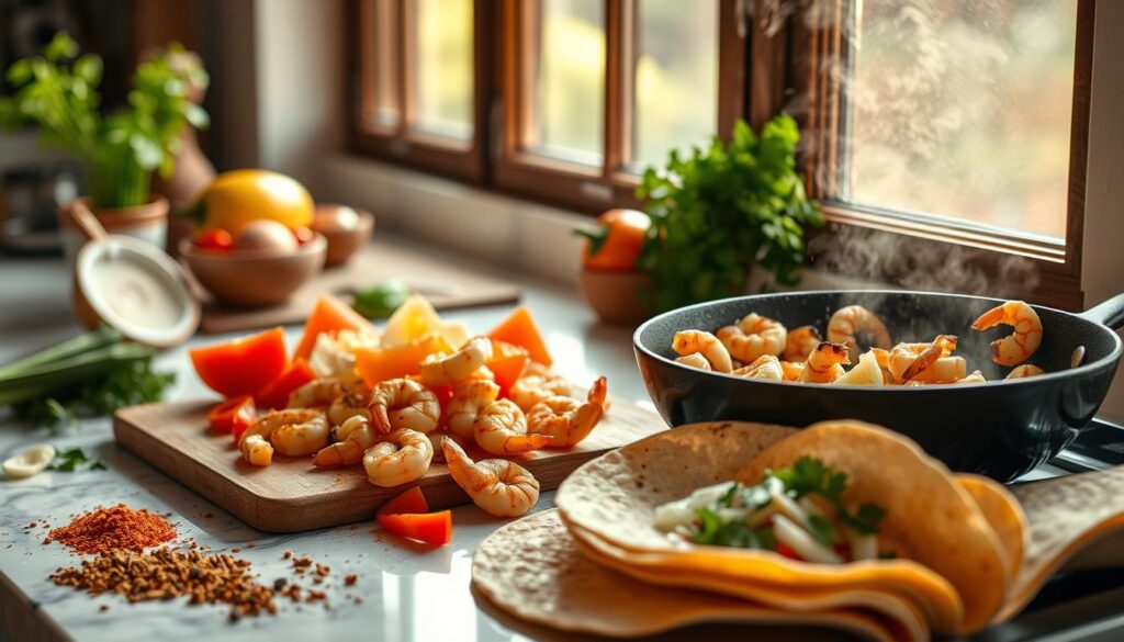 Shrimp Fajitas Cooking Process Shrimp Fajitas Cooking Process