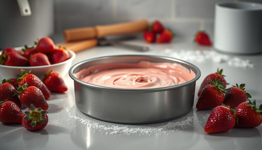 Strawberry Cake Base Preparation