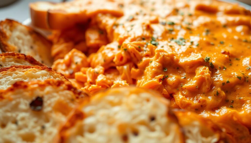buffalo chicken dip with bread