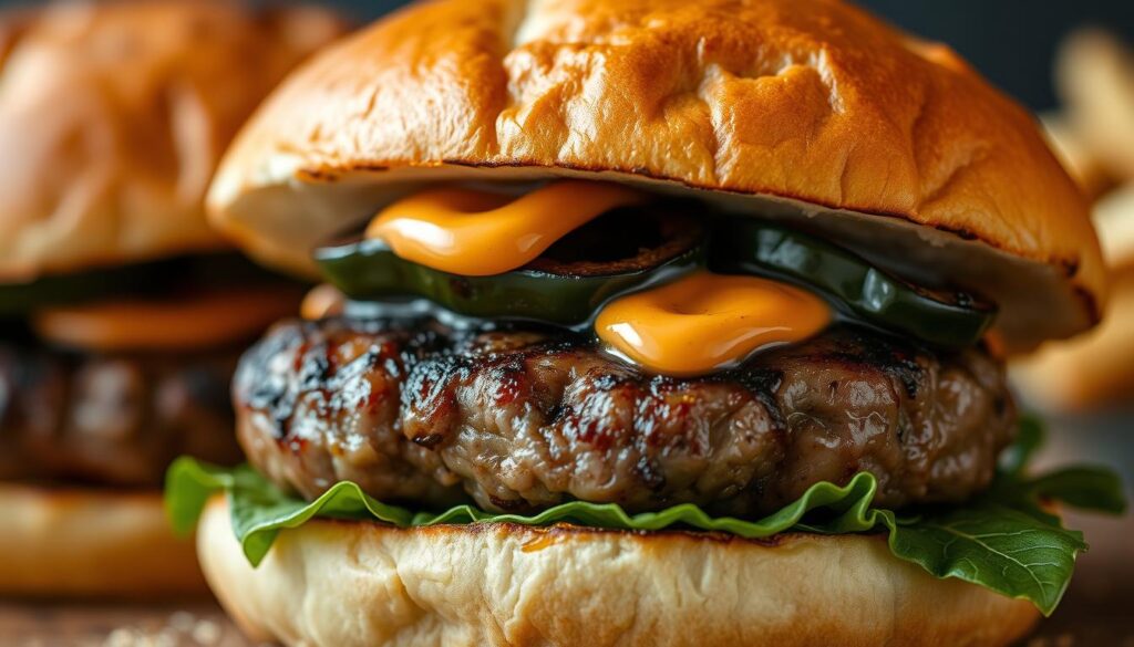 grilled poblano burger grilled poblano burger