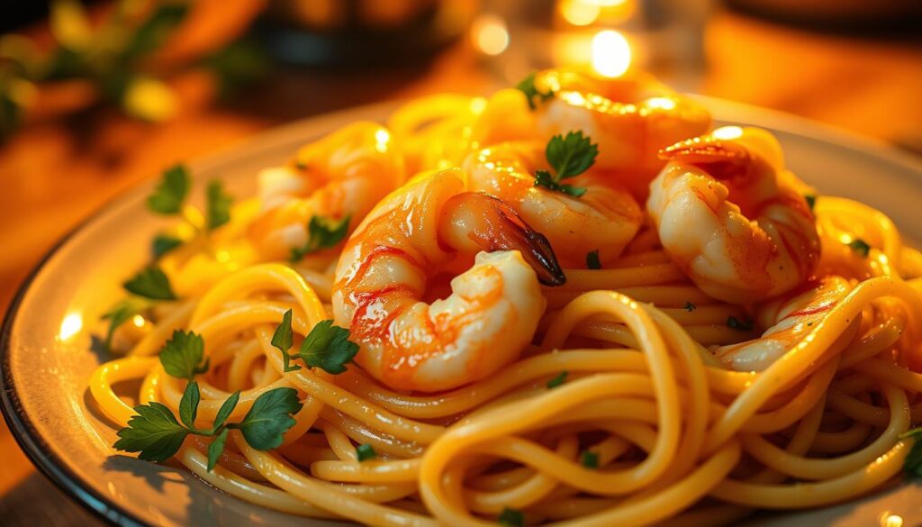 shrimp linguine with garlic butter sauce shrimp linguine with garlic butter sauce